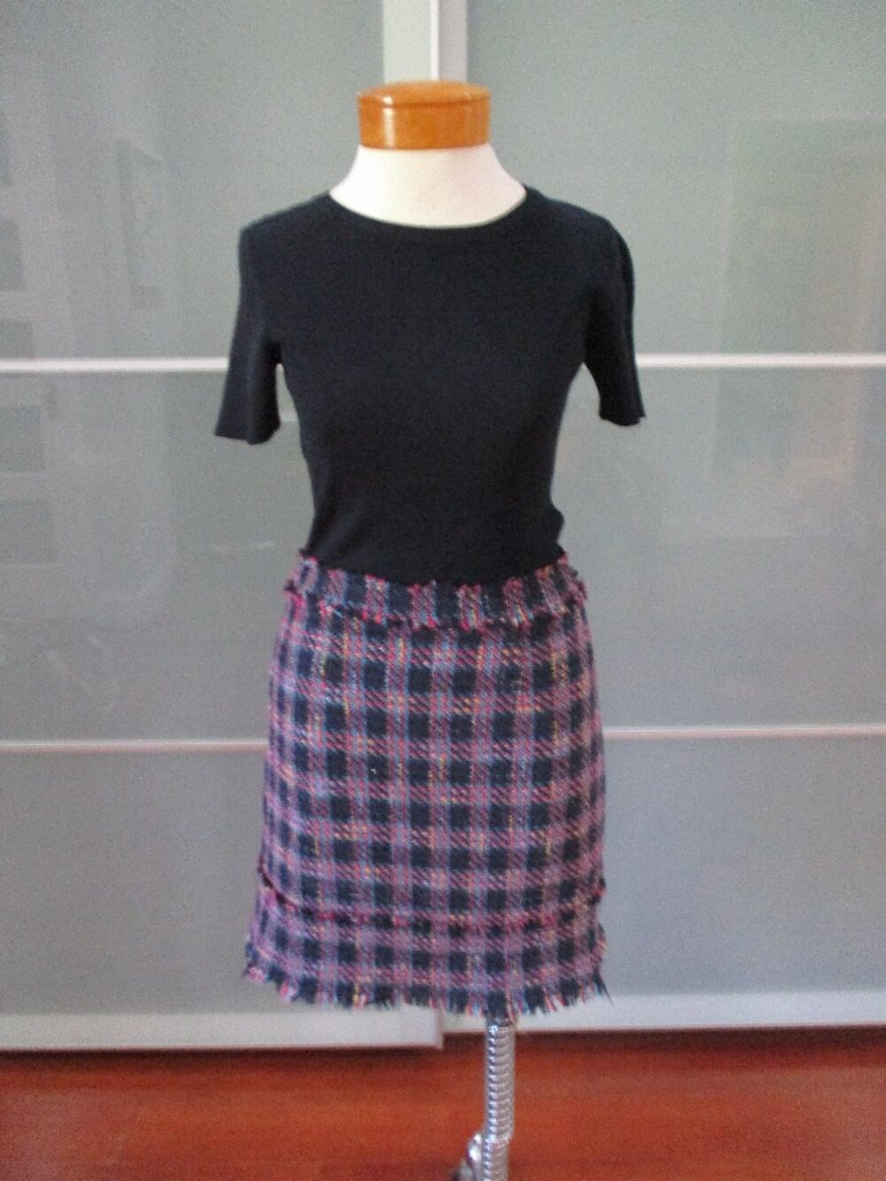 Ted Baker London Short Sleeve Mixed Media Pencil Dress Size 1 XS